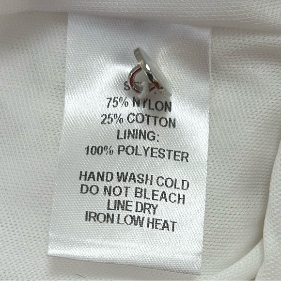 Lulus Lace Bell Sleeve Romper White Faux Wrap S - Picture 11 of 16